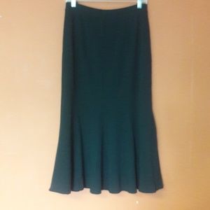 Eileen Fisher black  c/l godet skirt